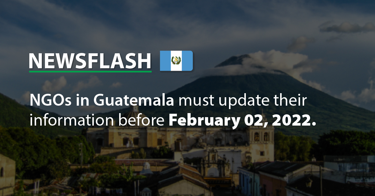 Obligation to update information for NGOs in Guatemala