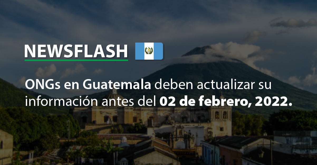 Obligación de actualización de información para ONGs en Guatemala
