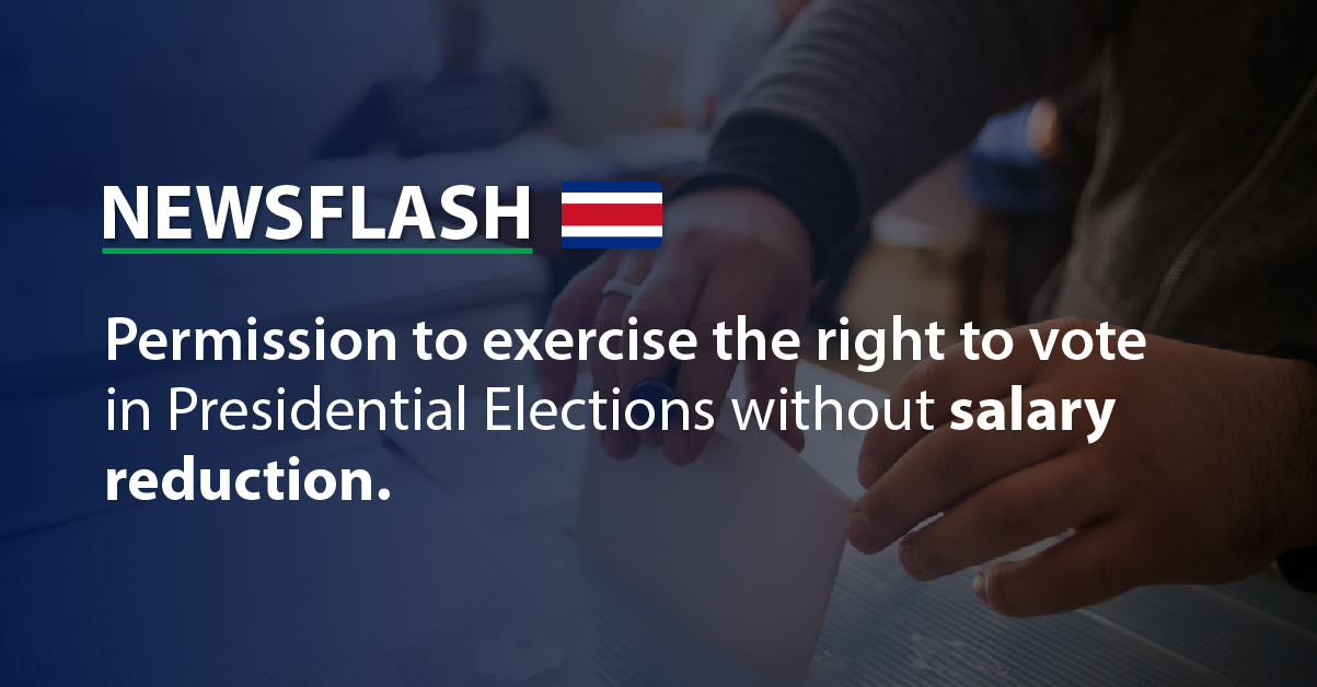 Permission to exercise the right to vote in Presidential Elections without salary reduction