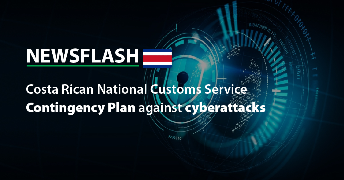 Costa Rican National Customs Service Contingency Plan against cyberattacks