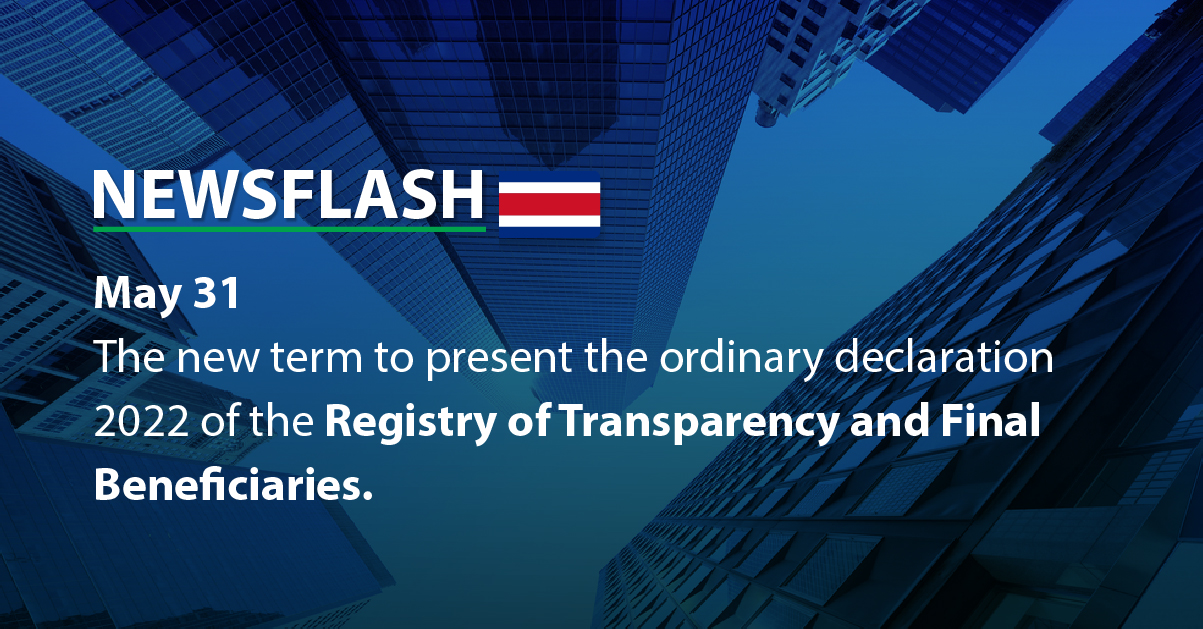 Extension of the term to present the Ordinary Declaration 2022 of Registry of Transparency and Final Beneficiaries