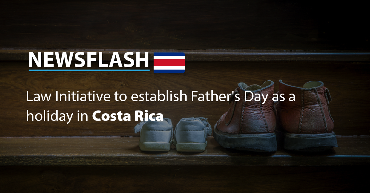 Law Initiative to establish Father's Day as a holiday in Costa Rica