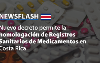 Newsflash Homologación de Registros Sanitarios de Medicamentos CR_ESP