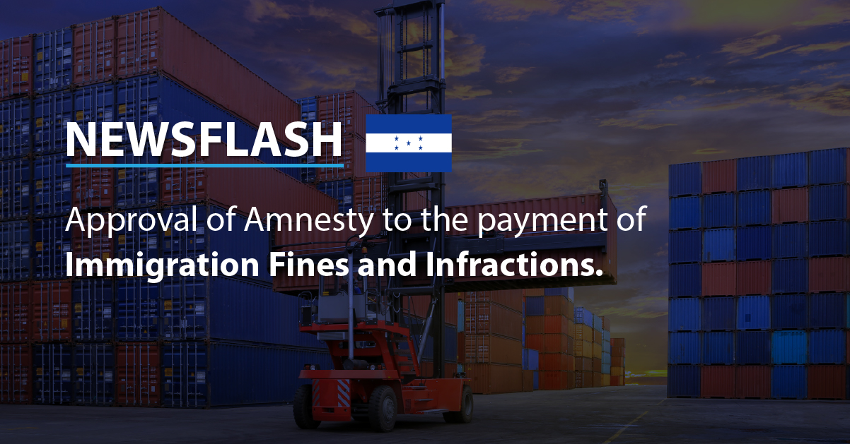 Approval of Amnesty to the payment of Immigration Fines and Infractions