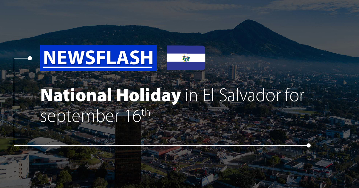 National Holiday in El Salvador for september 16th