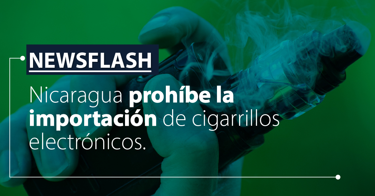 Nicaragua prohíbe la importación de cigarrillos electrónicos