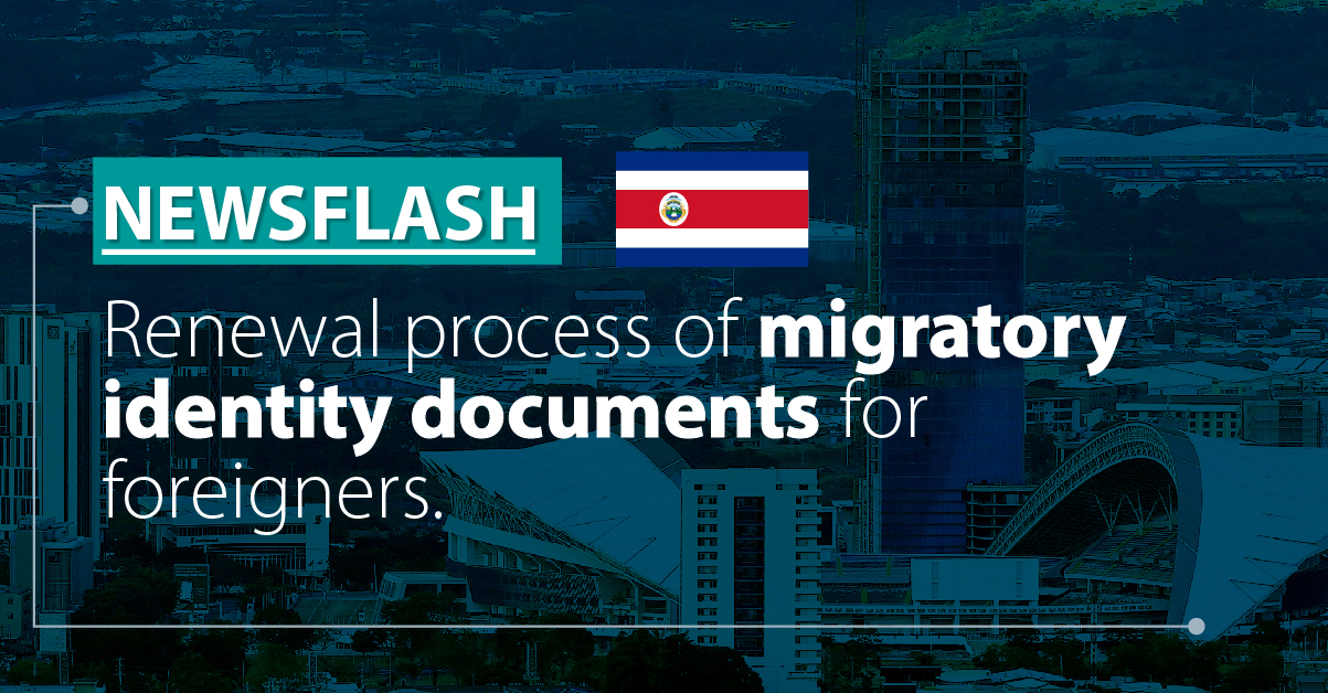 Renewal process of migratory identity documents for foreigners in Costa Rica