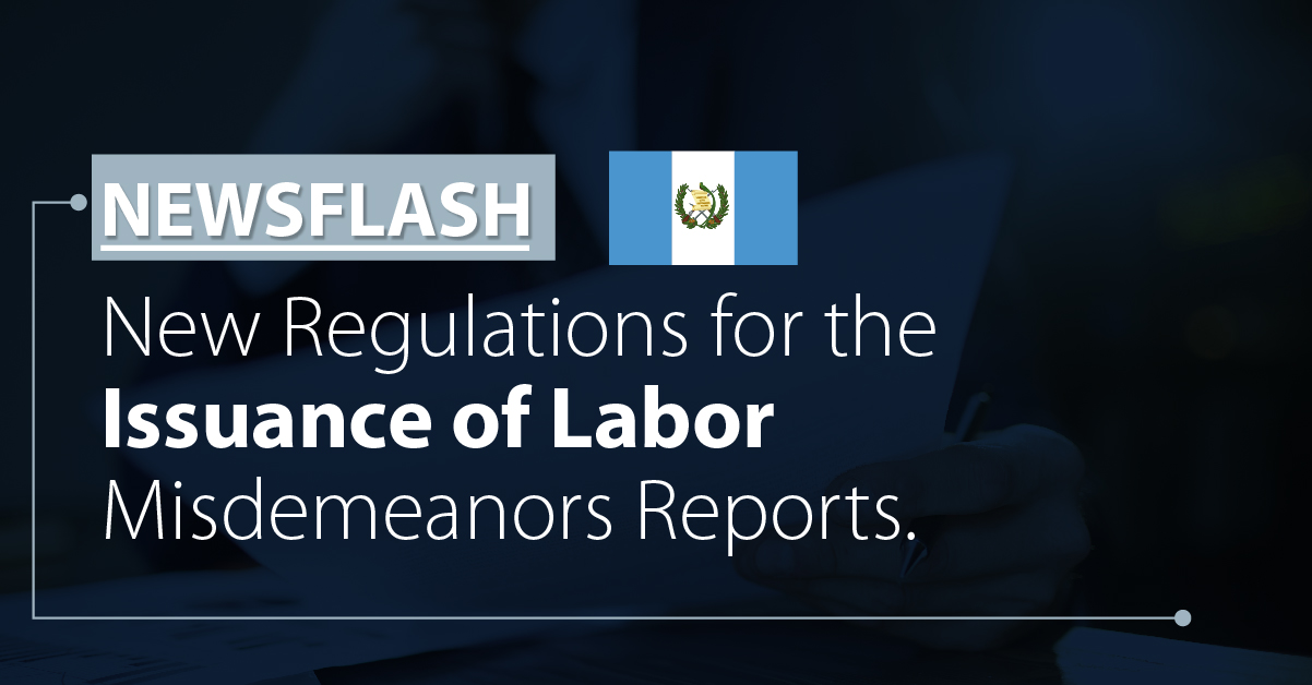 New Regulations for the Issuance of Labor Misdemeanors Reports