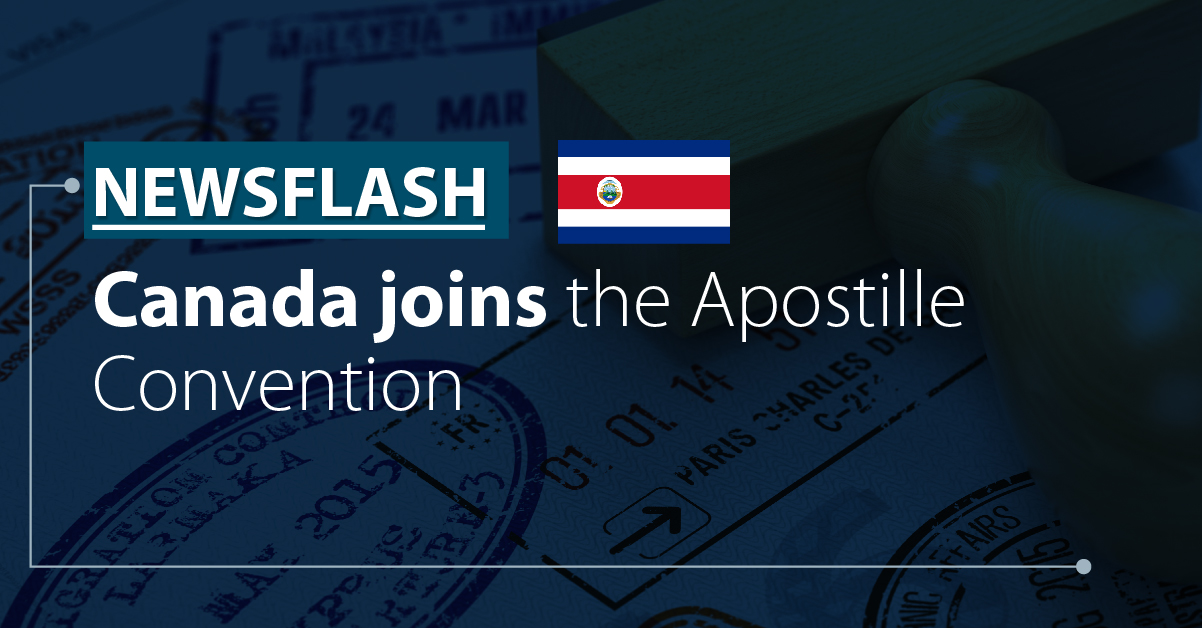 Canada joins the Apostille Convention