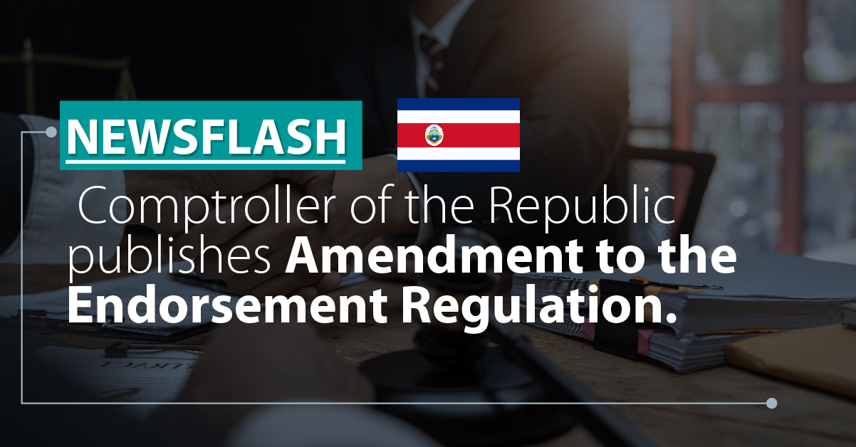 Comptroller of the Republic publishes Amendment to the Endorsement Regulation