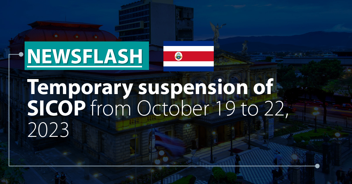 Temporary suspension of SICOP from october 19 to 22, 2023