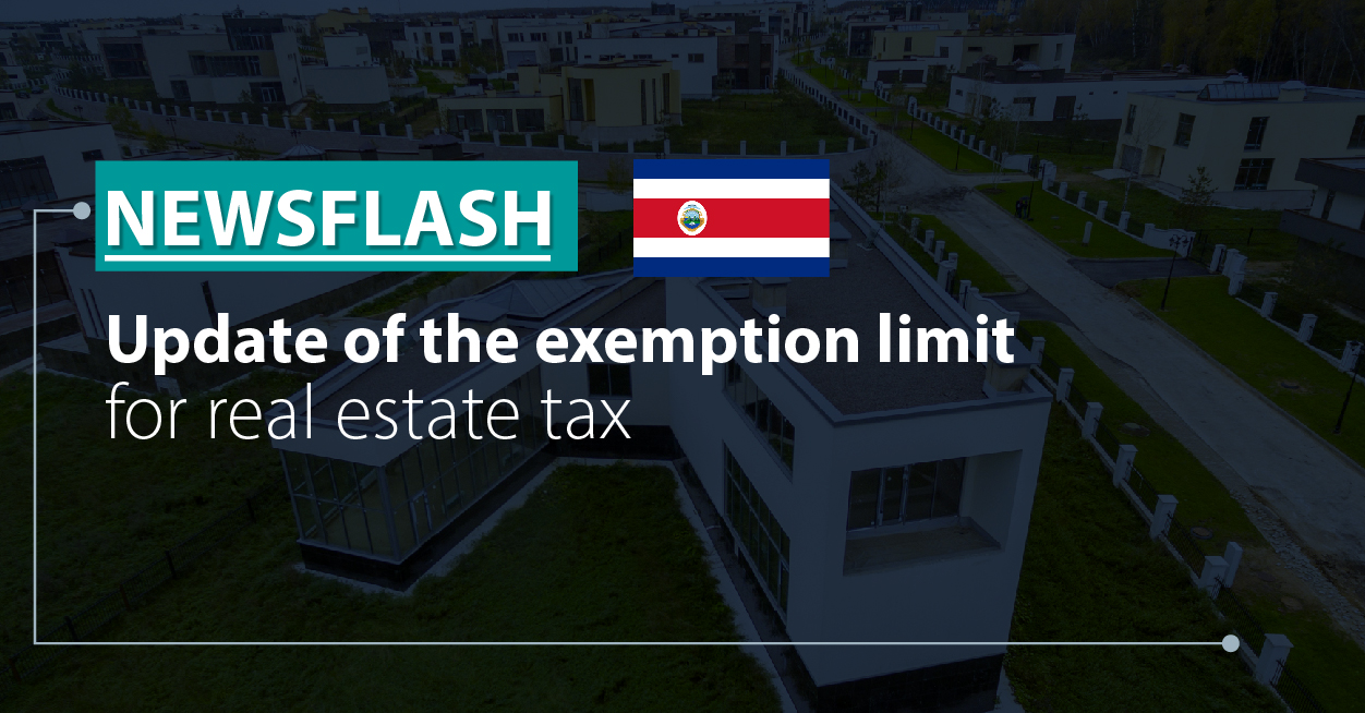 Update of the exemption limit for real estate tax